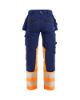 Afbeeldingen van BLÅKLÄDER Werkbroek met stretch dames 7030 marineblauw/High Vis oranje D21