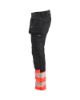 Afbeeldingen van BLÅKLÄDER Werkbroek met stretch 1130 zwart/High Vis rood D104