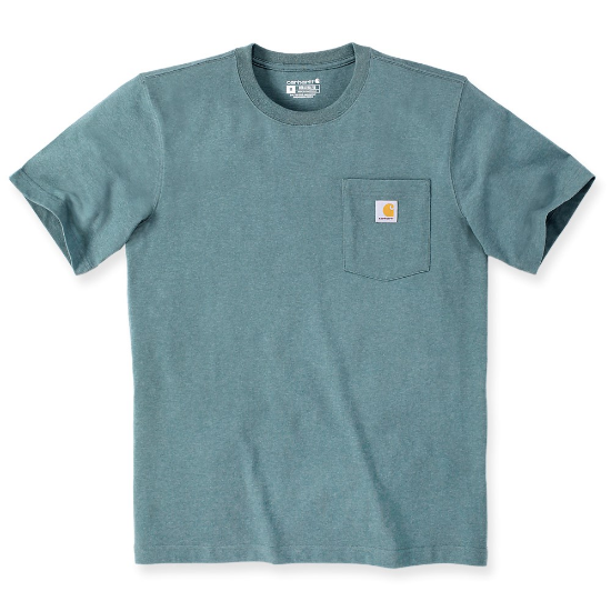 Afbeeldingen van CARHARTT T-shirt met zak K87 103296 sea pine heather L