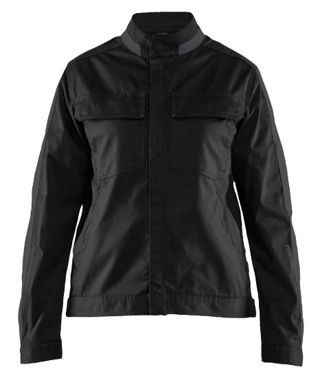Afbeeldingen van BLÅKLÄDER Jack industrie dames met stretch 4443 zwart/donkergrijs L