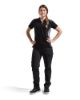 Afbeeldingen van BLÅKLÄDER Poloshirt piqué dames 3390 zwart/grijs L