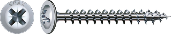Afbeeldingen van SPAX Achterwandschroef WIROX voldraad PZ2 4X35MM