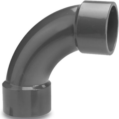 Afbeeldingen van VDL Bocht 90° PVC-U grijs 20MM lijmmof 16bar
