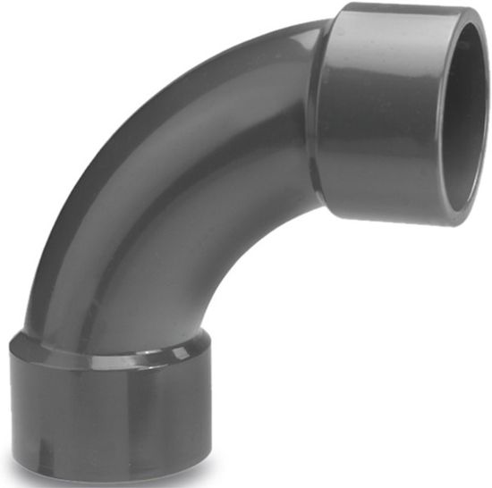 Afbeeldingen van VDL Bocht 90° PVC-U grijs 40MM lijmmof 16bar