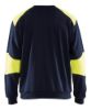 Afbeeldingen van BLÅKLÄDER Sweater vlamvertragend 3458 marineblauw/High Vis geel M
