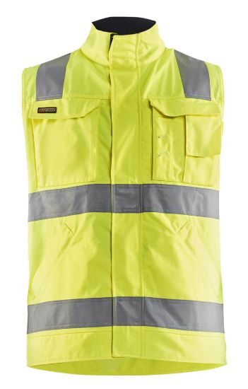 Afbeeldingen van BLÅKLÄDER Werkvest ongevoerd 8505 High Vis geel/marineblauw L