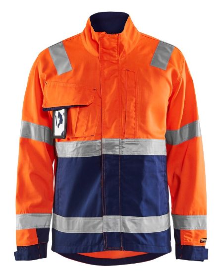 Afbeeldingen van BLÅKLÄDER Jack 4064 High Vis oranje/marineblauw S