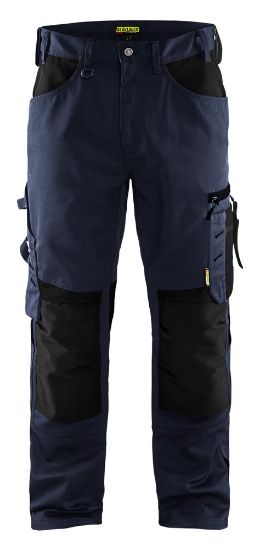 Afbeeldingen van BLÅKLÄDER Werkbroek zonder spijkerzakken 1556 donker marineblauw/zwart D100