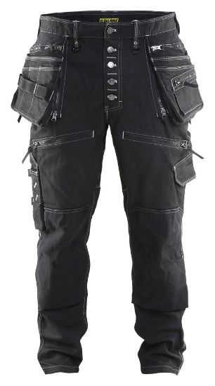 Afbeeldingen van BLÅKLÄDER Baggy denim met stretch X1900 1999 zwart C156