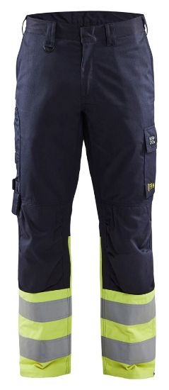 Afbeeldingen van BLÅKLÄDER Werkbroek Inherent Steel 1705 marineblauw/High Vis geel C46