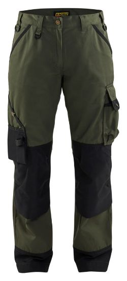 Afbeeldingen van BLÅKLÄDER Werkbroek tuin dames 7154 army groen/zwart C40