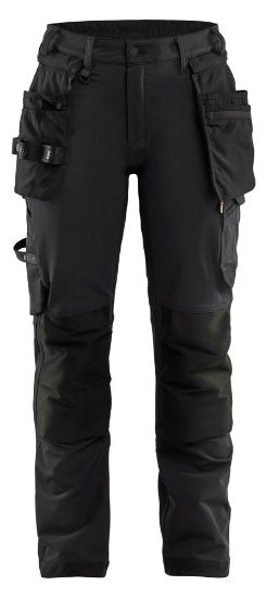 Afbeeldingen van BLÅKLÄDER Werkbroek dames met 4-weg stretch 7121 zwart D22