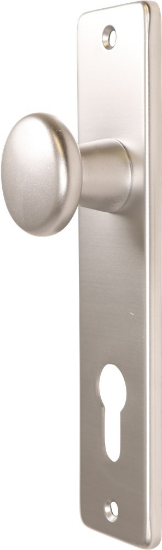 Afbeeldingen van OXLOC Knopschild knop + profielcilinder Roubais aluminium PC72