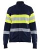Afbeeldingen van BLÅKLÄDER Sweater Multinorm dames met rits 3472 marineblauw/High Vis geel M