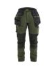 Afbeeldingen van BLÅKLÄDER Werkbroek dames met stretch 7170 donker herfstgroen/zwart C36