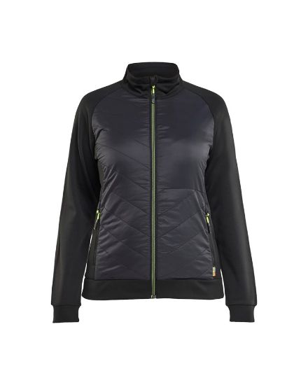Afbeeldingen van BLÅKLÄDER Hybride sweater dames 3419 zwart/High Vis geel XS