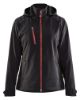 Afbeeldingen van BLÅKLÄDER Softshell jack dames 4719 zwart/rood XL