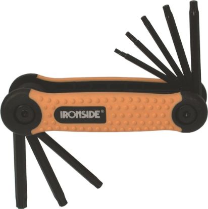 Afbeeldingen van IRONSIDE Inbussleutelset inklapbaar TORX T9-T40 8x