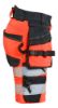 Afbeeldingen van BLÅKLÄDER Short met 4-weg stretch dames 7020 High Vis rood/zwart C34