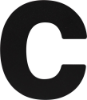Afbeeldingen van OXLOC Huisnummer RVS zwart letter C