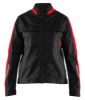 Afbeeldingen van BLÅKLÄDER Jack industrie dames met stretch 4443 zwart/rood XS