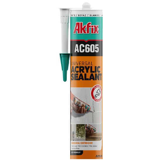 Afbeeldingen van AKFIX Acrylaatkit AC605 universeel wit 310ML