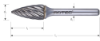 Afbeeldingen van ROTEC Stiftfrees HM model GZ9 INOX-vertand 6X18X50X6MM 