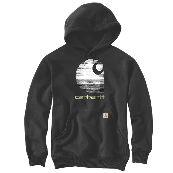 Afbeeldingen van CARHARTT Hoodie grafische print regenbestendig 105431 zwart S