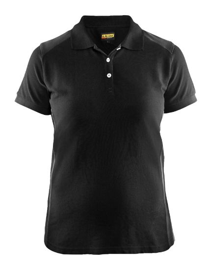 Afbeeldingen van BLÅKLÄDER Poloshirt piqué dames 3390 zwart/donkergrijs 3XL