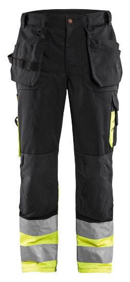 Afbeeldingen van BLÅKLÄDER Werkbroek 1529 zwart/High Vis geel C64