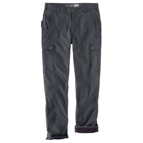 Afbeeldingen van CARHARTT Werkbroek fleece ripstop cargo 105491 shadow W34/L34