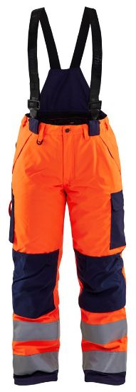 Afbeeldingen van BLÅKLÄDER Winterwerkbroek dames 7885 High Vis oranje/marineblauw C48