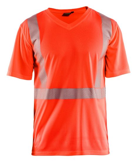 Afbeeldingen van BLÅKLÄDER T-shirt UV 3386 High Vis rood 4XL
