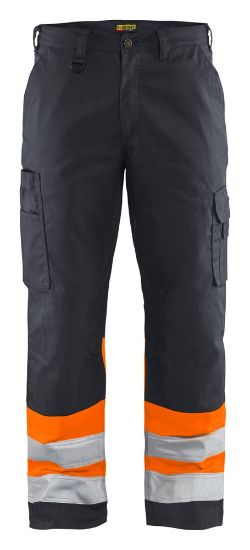 Afbeeldingen van BLÅKLÄDER Werkbroek 1564 medium grijs/High Vis oranje C60