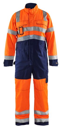 Afbeeldingen van BLÅKLÄDER Overall 6373 High Vis oranje/marineblauw C50