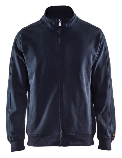 Afbeeldingen van BLÅKLÄDER Sweatshirt lange rits 3349 donker marineblauw XS