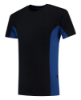 Afbeeldingen van TRICORP T-shirt bi-colour met borstzak 102002 navy/royal blauw L