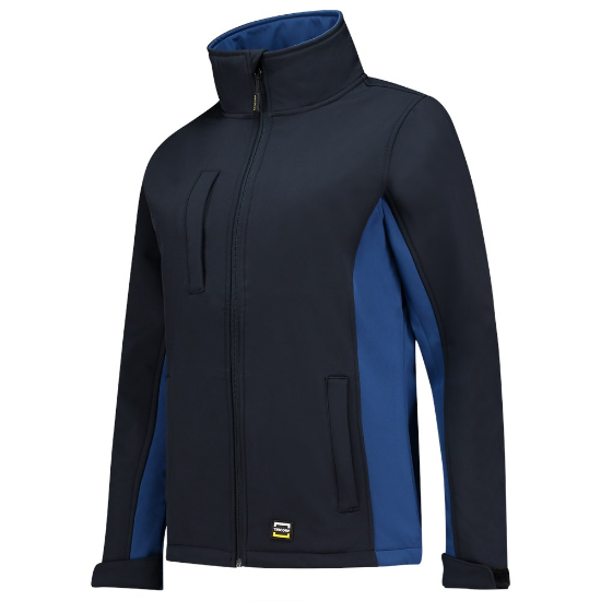 Afbeeldingen van TRICORP Softshell bi-colour dames 402008 navy/royal blauw 4XL