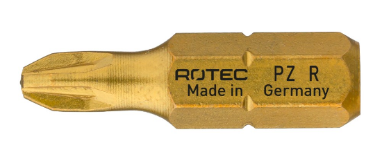Afbeeldingen van ROTEC Schroefbit ¼" PRO PZ2R gereduceerd 25MM C6,3 TiN 2x