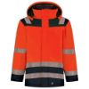Afbeeldingen van TRICORP Parka High Vis bi-colour 403020 fluor rood/inkt S