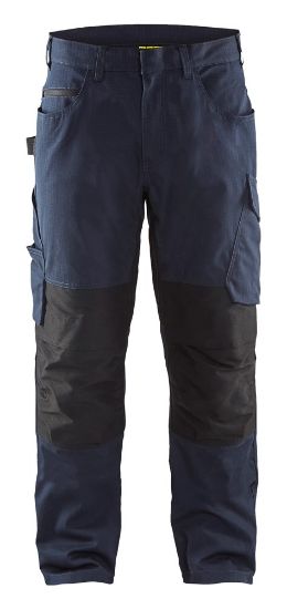Afbeeldingen van BLÅKLÄDER Werkbroek service met stretch 1495 donker marineblauw/zwart C60