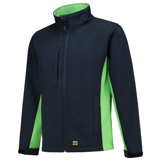 Afbeeldingen van TRICORP Softshell bi-colour 402002 navy/limoen S