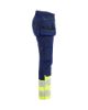 Afbeeldingen van BLÅKLÄDER Werkbroek met stretch dames 7030 marineblauw/High Vis geel C40