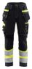 Afbeeldingen van BLÅKLÄDER Werkbroek met stretch dames 7196 zwart/High Vis geel C32