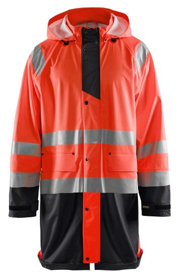Afbeeldingen van BLÅKLÄDER Regenjas LEVEL 1 4324 High Vis rood/zwart 2XL