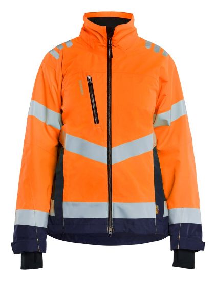Afbeeldingen van BLÅKLÄDER Shelljack dames 4761 High Vis oranje/marineblauw S