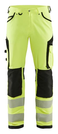Afbeeldingen van BLÅKLÄDER Werkbroek met 4-weg stretch zonder spijkerzakken 1197 High Vis geel/zwart D120
