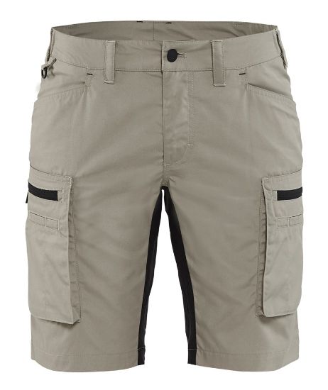 Afbeeldingen van BLÅKLÄDER Short service dames met stretch 7149 stone/zwart C48