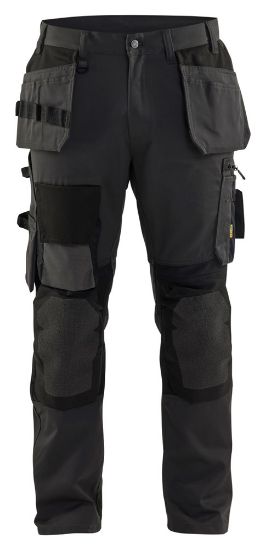 Afbeeldingen van BLÅKLÄDER Werkbroek met stretch 1554 donkergrijs/zwart C152