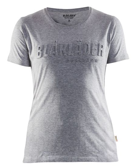 Afbeeldingen van BLÅKLÄDER T-shirt 3D dames 3431 grijs mêlee L